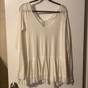 We the free white baby doll shirt